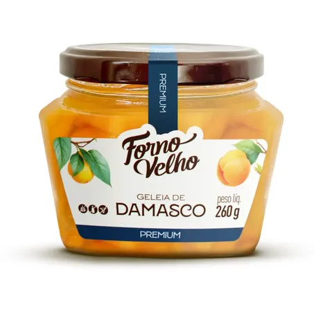 Geleia premium damasco forno velho 260g