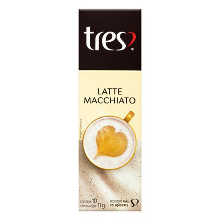 Cafe cápsula três corações latte machi com 10 unidades