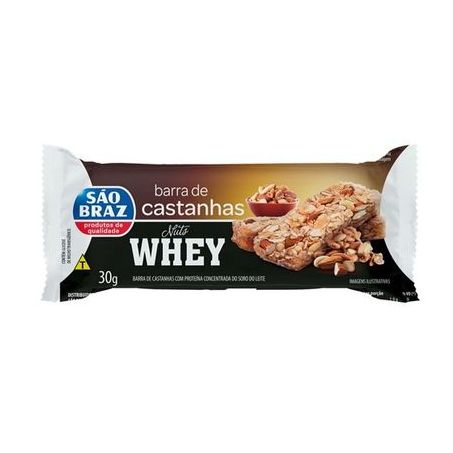 Barra de Castanhas São Braz Nuts Whey 30G