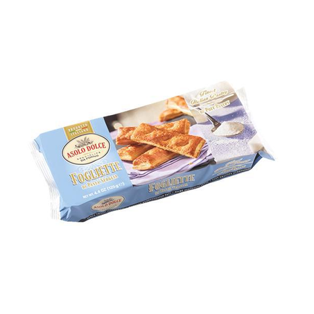 BISCOITO ASOLO DOLCE FOGLIETTE COM ACUCAR 125G