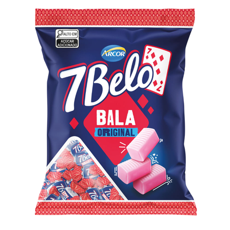 Bala arcor 7 belo framboesa 90g