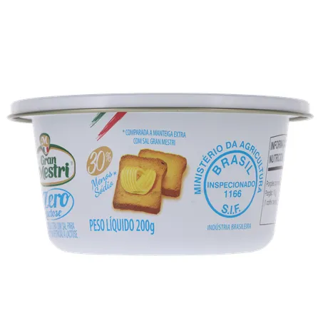 Manteiga Extra Gran Mestri com Sal Zero Lactose Pote 200gr 360-6