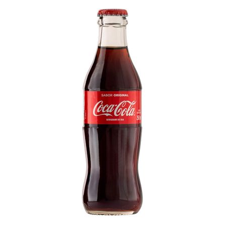 Refrigerante coca cola garrafa 250ml descartável
