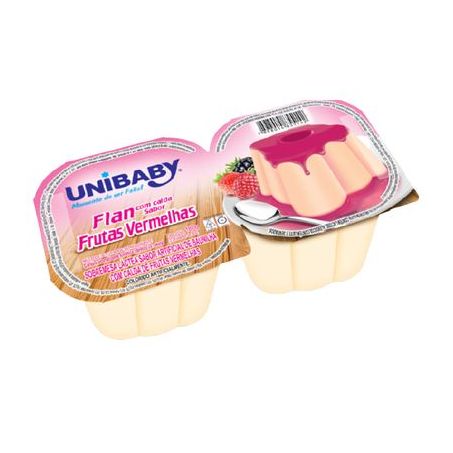 Sobremesa Láctea Unibaby Flan Frutas Vermelhas 180G