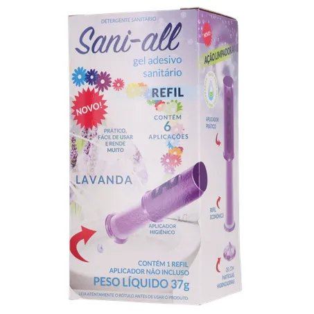 Gel adesivo sanitário sani all lavanda refil 37g 360-2