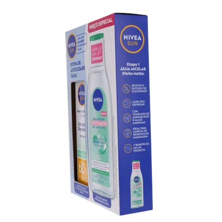 Kit nivea protetor solar fps60 50ml + água micelar 200ml 360-6