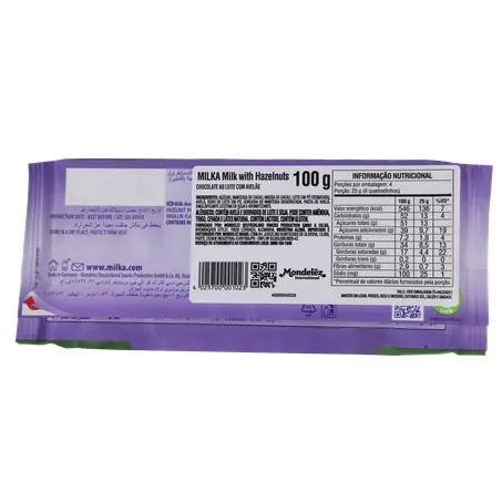 Barra de Chocolate Hazelnut Milka Avelã 100G 360-19