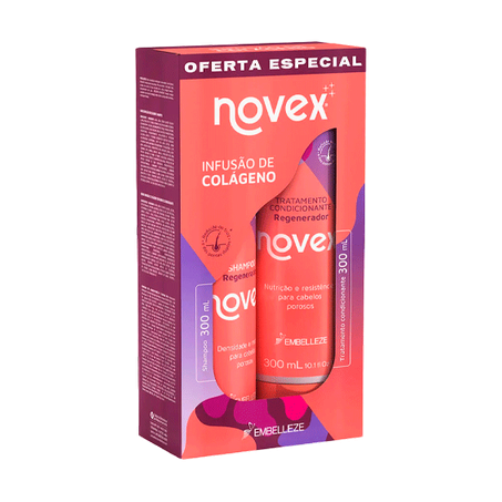 KIT SHAMPOO+COND INFUSAO COLAGENO NOVEX 300 ML    