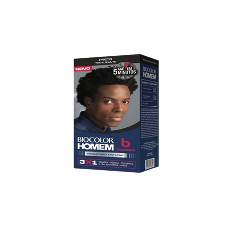 Kit tonalizante homem preto biocolor