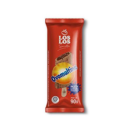 Paleta Chocolate Recheio Ovomaltine Los Los Pacote 90G