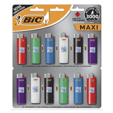 Isqueiro bic chama maxi grd