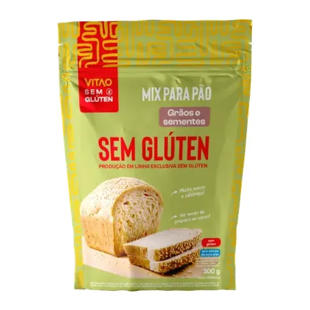 MIX PÃO GRÃOS SEMENTES SEM GLÚTEN 300G - VITAO