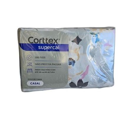 JOGO CORTTEX CAMA SUPERCAL ESTAMPADO SORTIDO CASAL 3 PEÇA