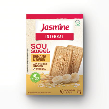 Bisc jasmine sou sweet integral banana aveia 75g