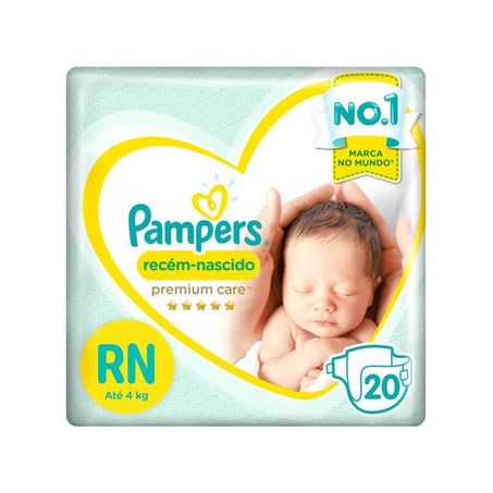 Fralda pampers rn premium care c/20un