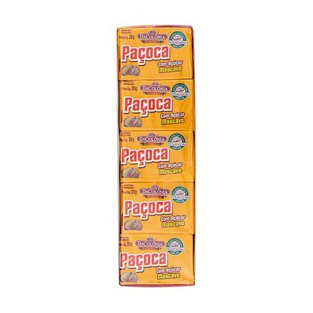 Pacoquinha retangular c/mascavo 180g