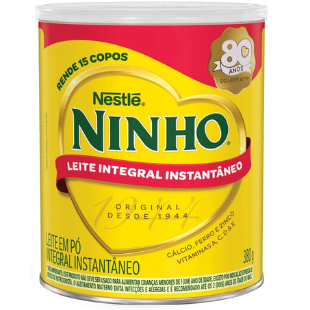 LEITE EM PÓ NINHO INTEGRAL INSTANTÂNEO LATA 380G