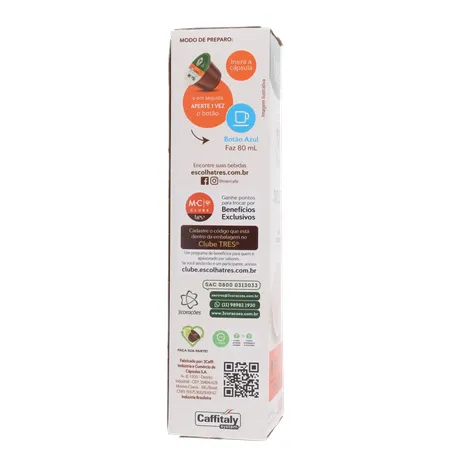 Café com Leite em Cápsula 3corações Latte Vegano Caixa com 10un - 110gr 360-10