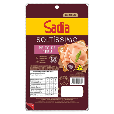 Peito de Peru Fatiado Sadia Soltíssimo 200G