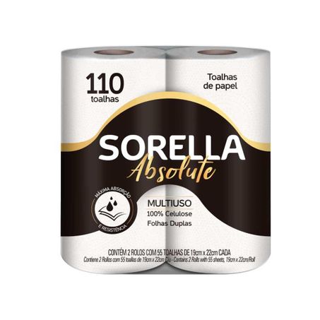 Papel toalha sorella fd 2x55 absolute