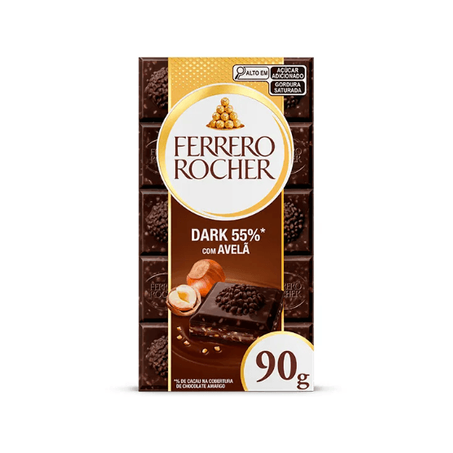 Chocolate Barra Ferrero Dark 55% Com Avelã  90g 
 