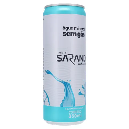 ÁGUA MINERAL SARANDI ALKALINE SEM GÁS LATA 350ML 360-33