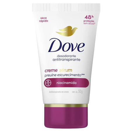 Antitranspirante Creme Dove Sérum Previne Escurecimento Frasco 50gr