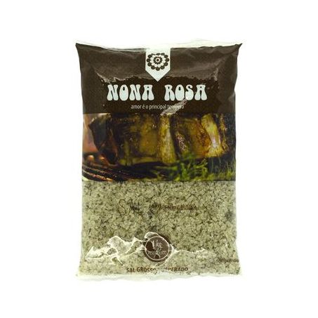 Sal grosso temperado sem pimenta nona rosa 1kg