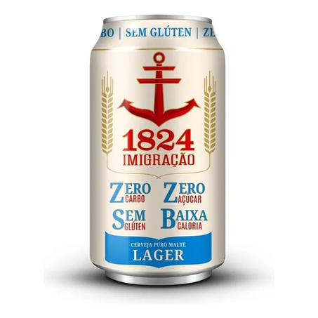 Cerveja Imigração Lager Zero Carbo Lata 350ml 