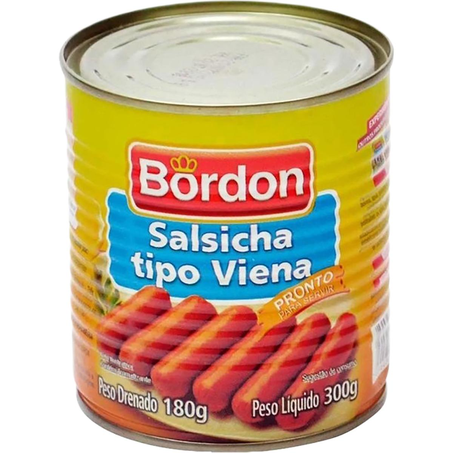 Salsicha Viena Bordon 180g - Lata