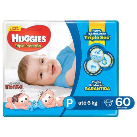 FRALDA HUGGIES TAMANHO- P C-24 ATE 6KG