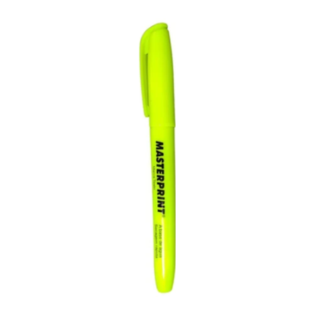 CANETA MARCA TEXTO AMARELA FLUORESCENTE MASTERPRINT 20001