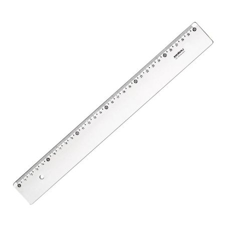 RÉGUA PLÁSTICA LEO&LEO 30CM ENCARTELADA UNID