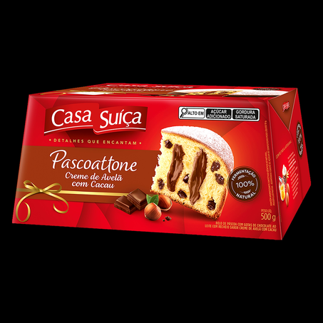 Pascoattone Casa Suiça Rech com Creme de  Avela Cacau 500G 