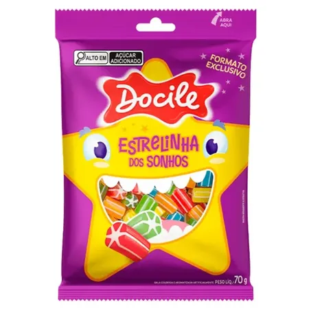 BALA DE GELATINA ESTRELINHA DOS SONHOS DOCILE 70 G
