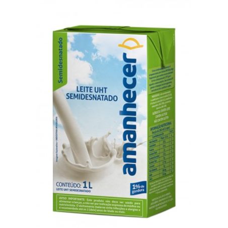 LEITE AMANHECER UHT SEMI DESNA 1LT