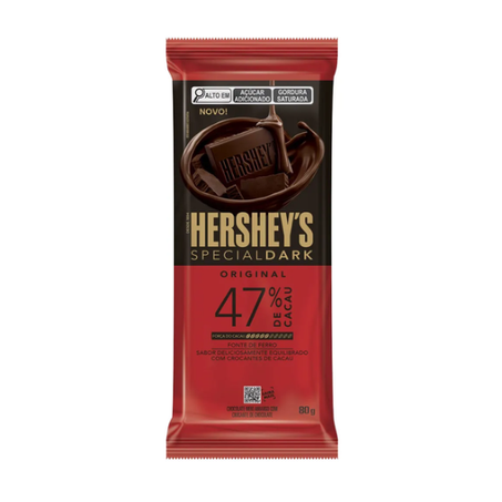 CHOC HERSHEYS BARRA DARK 80G ORIG 47%