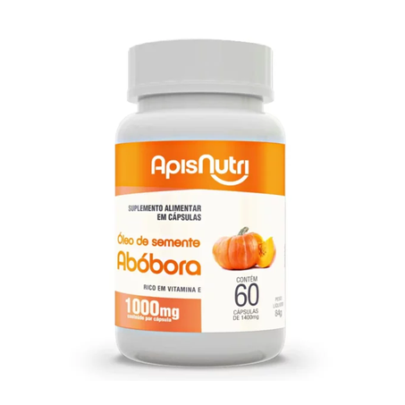 OLEO SEMENTE DE ABOBORA 1000MG 60 CAPS - APISNUTRI