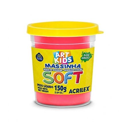 Massa Modelar Acrilex Soft 150G Verm.