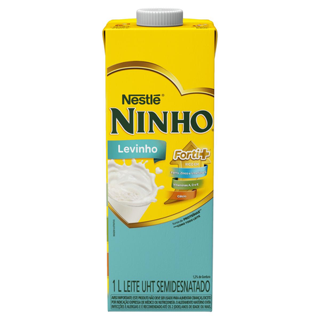 Leite Ninho Levinho UHT 1 Litro - Semidesnatado - TP