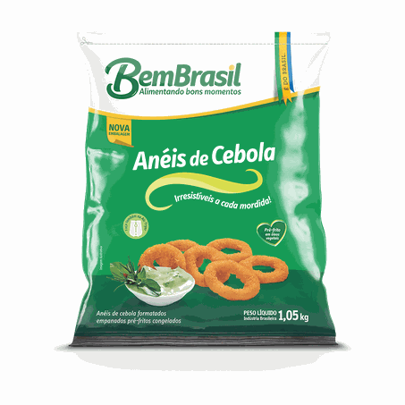 Aneis de cebola bem brasil cong.1.05kg