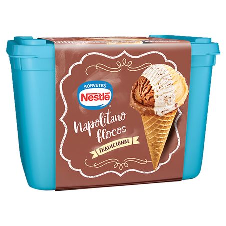 SORVETE NAPOLITANO FLOCOS TRADICIONAL NESTLÉ
