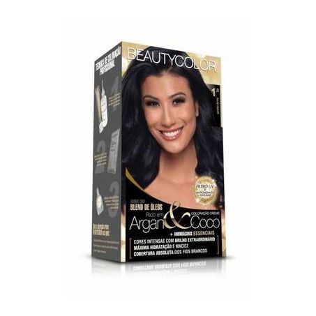Tinta de cabelo beauty color preto onix 1.0