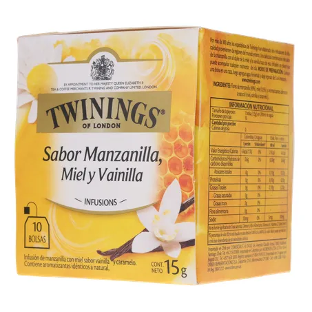 Chá Camomila, Mel E Baunilha Twinings Infusions Caixa 10 Unidades 15G 360-3