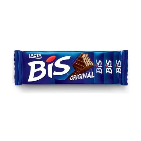 Wafer Recheado Com Cobertura Sabor Chocolate Lacta Original Pacote com 16un - 100.8gr