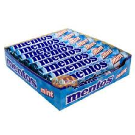 Pastilha mentos pcc/16x37,5g st mint