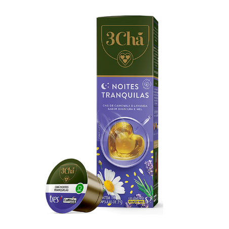 Chá Cápsula 3 Corações Camomila Lavanda C/10 25g