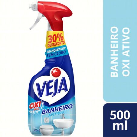 BRANQUEADOR BANHEIRO VEJA ANTIBAC BORRIFADOR GRÁTIS 30% DE DESCONTO