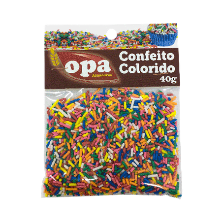 Confeito opa colorido 40g