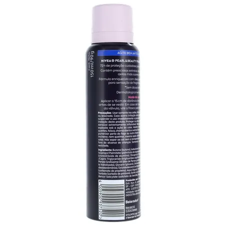 DESODORANTE NIVEA CLINICAL AEROSSOL PEARL&BEAUTY 150ML 360-13